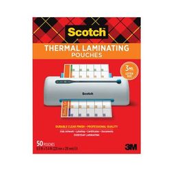 Scotch™ TP385450 Laminating Pouches, 3 mil, 9" x 11.5", Gloss Clear, 50/Pack - Pack of 50