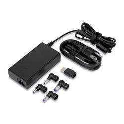 Targus APA90US Semi-Slim Laptop Charger for Various Devices, 90W, Black