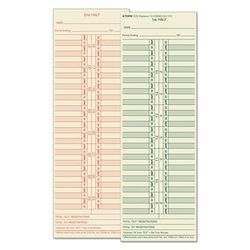 TOPS 1276 Time Clock Cards, Replacement for 10-100382/1950-9631, Two Sides, 3.5 x 10.5, 500/Box - Pack of 500 TOP1276