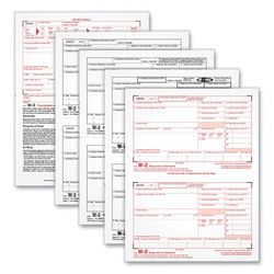 TOPS 22990 W-2 Tax Forms, Four-Part Carbonless, 5.5 x 8.5, 2/Page, (50) W-2s and (1) W-3 - Pack of 50 TOP22990