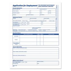 TOPS 3288 Comprehensive Employee Application Form, 8.5 x 11, 1/Page, 25 Forms - Pack of 25 TOP3288