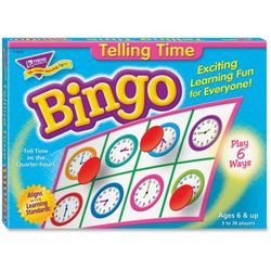 Trend Enterprises 6072 Bingo Telling Time Game, 3-36 Players, 36 Cards/Mats TEP6072