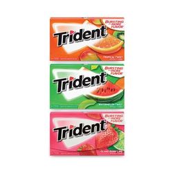 Trident® 22000891 Sugar-Free Gum, Fruit Variety, 14 Pieces/Pack, 20 Packs/Box