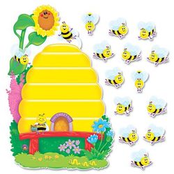 Trend Enterprises T8077 Busy Bees Job Chart Plus Bulletin Board Set 18 1/4" X 17 1/2" TEPT8077