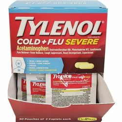 Tylenol 64568 Cold & Flu Severe Single-Dose Packets, 30/Box - Box of 30 LIL64568