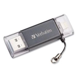 Verbatim 49301 Store-N-Go Dual USB 3.0 Flash Drive, 64GB, Graphite VER49301