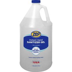 Zep Inc. 355824 Hand Sanitizer Gel, Clean Scent, 1 gal (3.8 L), Kill Germs, Hand, Clear, Residue-free