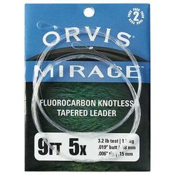 Orvis Mirage Trout Tapered Leader - 9ft 2pk - Clear 4X