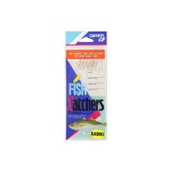 Owner Hooks Mackerel Fish Skin Sabiki Rig - Gold/Green 6
