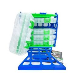 LureLock Lure Locker Hard Tackle Box witho GEL - Green/Blue Large