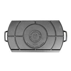 Lodge Blacklock 10 x 20 -Inch Triple Seasoned Cast Iron Double Burner Griddle - Black