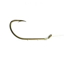 Eagle Claw Baitholder Double Line Snelled Hook - Bronze 2