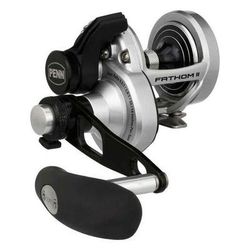 PENN Fathom II Lever Drag 2 Speed Trolling/Conventional Reel - Silver/Black 30