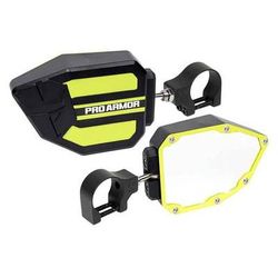 Pro Armor 2in Clamp Side View Mirrors - Green