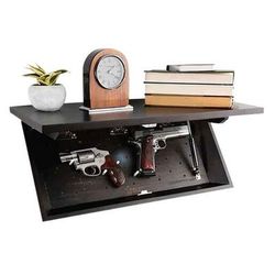 Lockdown In Plain Sight Shelf Safe - Walnut - Brown