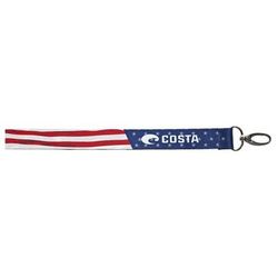 Costa American Lanyard - White/Blue/Red