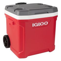 Igloo Latitude 60 Roller Cooler - Red/White - Red