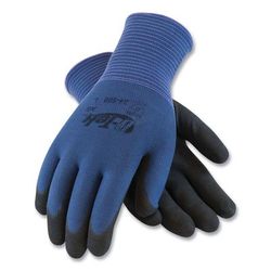 G-Tek(R) GP Nitrile-Coated Nylon Gloves, Medium, Blue/Black, 12 Pairs (PID34500M)