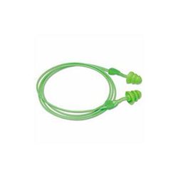 Moldex Glide Trio Reusable Twist-In Earplugs, TPE, Green, Corded (507-6445)