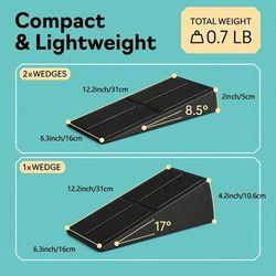 TEMU 1 Set Adjustable Squat Wedges - 5-2x 8.5° & 2x 17° Incline - Lightweight Epp Wedge Blocks For Squats, Aerobic Step, Calf Stretching - Home Fitness Equipment For Adults, No Battery Required