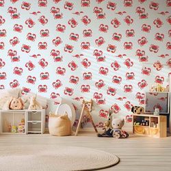 Carta da parati granchi con gli occhiali 52x1000cm