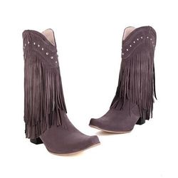 Retrò Vintage Hippie Anni '70 Scarpe Stivali western Hippie Cowboy del West Frangia con nappe Costume Per uomo Per donna Carnevale Mascherata Vacanza Festa / Sera Abbigliamento quotidiano Adulti