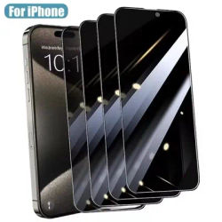 4Pcs Full Cover Privacy Screen Protector For iPhone 11 12 13 14 15 16 Pro Max Anti-spy Glass For iPhone 14 15 16 Plus Glass