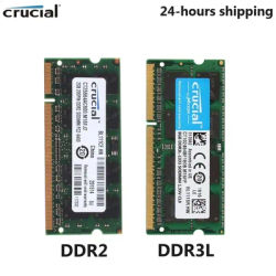 CRUCIAL SODIMM RAM NotebookMemory DDR2 DDR3L 667Mhz 800MHz 1333MHz 1600MHz 1866MHz SODIMM Ram 1.35V 1.8V 2GB 4GB 8GB for Laptop