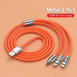 1.2m 2m 3 in 1 Fast Charge Cable For iPhone 11 XS XR iPad Air Onepuls Samsung S20 S10 Xiaomi Huawei Type C Line Micro USB Wire