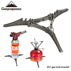 CAMPINGMOON Portable Foldable Gas Cylinder Bracket Long Flat Gas Cylinder Universal Bracket Three Leg Stable Stand