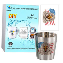 10 20Sheets Film Free Transparent Waterslide Decal Paper For Laser Printer Removable Water Transfer Printable Paper For Crafts