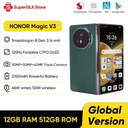 2024 New Honor Magic V3 Global Version 5G Foldable LTPO OLED 120Hz Display 7.92" 50MP Cameras Snapdragon 8 Gen 3 5150mAh 66W