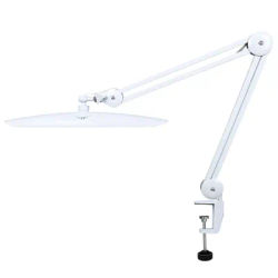 LED Task Desk Lamp 19 Inches Metal Swing Arm Eye-Caring Lash Extensions Lamp 117PCS LEDs for Nail Crafts Reading Head Work Lamp