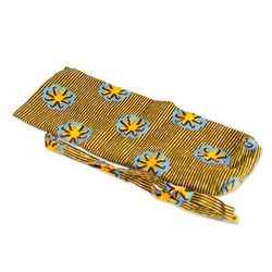 Cheerful Toast,'Colorful Handmade 100% Cotton Wine Bottle Cover from Ghana'