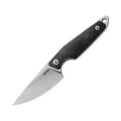 MKM Makro 1 Fixed Blade Knife 2.88in Bohler M390 Stonewash Drop Point Blade Black G10 Handle MKMA01-GBK