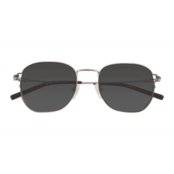 Unisex s square Gradient Brown Silver Metal Prescription sunglasses - Eyebuydirect s Dorian