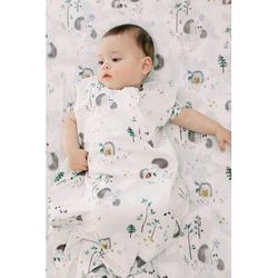 Loulou Lollipop Lightweight Muslin Sleep Bag, 6-18 m - Hedgehogs