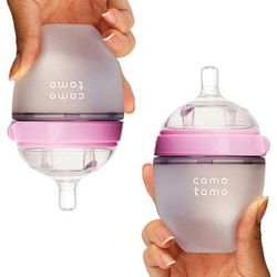 Comotomo Natural Feel Baby Bottle, 2pk - 5 oz - Pink
