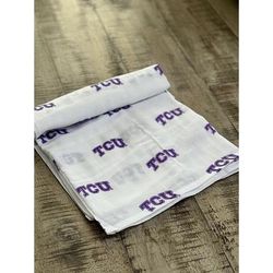 Three Little Anchors College Swaddle Blanket - Texas Christian University Horned Frogs