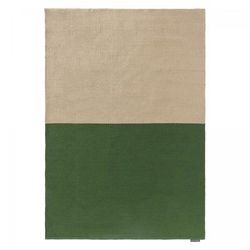 Tappeto kilim da esterno fatto a mano in pet verde e beige 160x230