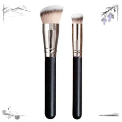 New Wooden Handle Makeup Brushes Set High-End Foundation Concealer Contour Blending Professional Beauty Cosmetic Brush Frosted