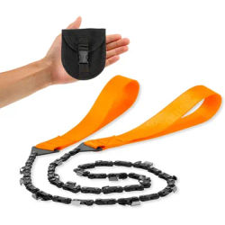 Paracord Handle Pocket Chain saw with Paracord Handle Outdoor Survival Gear for Camping Hunting Hiking Cutting Wood