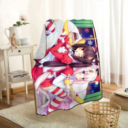 New Christmas Anime Girl Blankets Printing Soft Blanket Throw On Home/Sofa/Bedding Portable Adult Travel Cover Blanket
