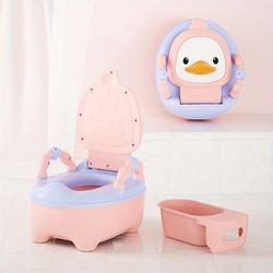 TEMU 1pc Cute Plastic Potty Training Toilet For , Large Size With Drawer, Easy To Clean, Pp Material, Suitable For Boys And Girls