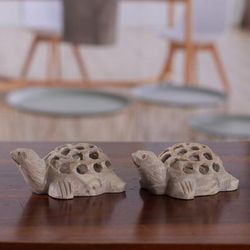 Turtle Tales,'Fair Trade Jali Hand-Carved Turtle Soapstone Figurine'