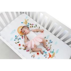 Rookie Humans Cotton Sateen Crib Sheet - Love Blooms