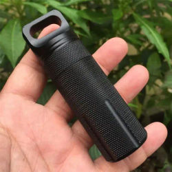 Colorful Aluminum Waterproof EDC Sealed Bottle Survival Storage Box Outdoor Portable Medicine Capsule Bottle Storage Container