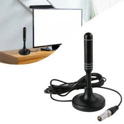 Portable TV Antenna 300cm Coax Cable Digital Receiving Antenna DVB-T DVB-T2 DAB Indoor Outdoor Digital HD Freeview for Smart TV