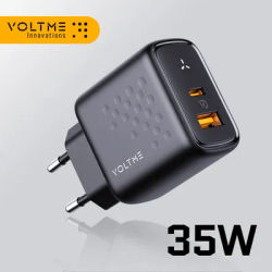 VOLTME 35W PD USB C Charger GaN III Tech Fast Charger Fast Wall Charger Block for iPhone 15 Pro Max MacBook iPad Steam Deck