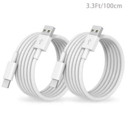 1-2pcs 20W USB A to USB C Fast Charging Cable For iPhone 16 15 Pro Max Plus Samsung Xiaomi Huawei